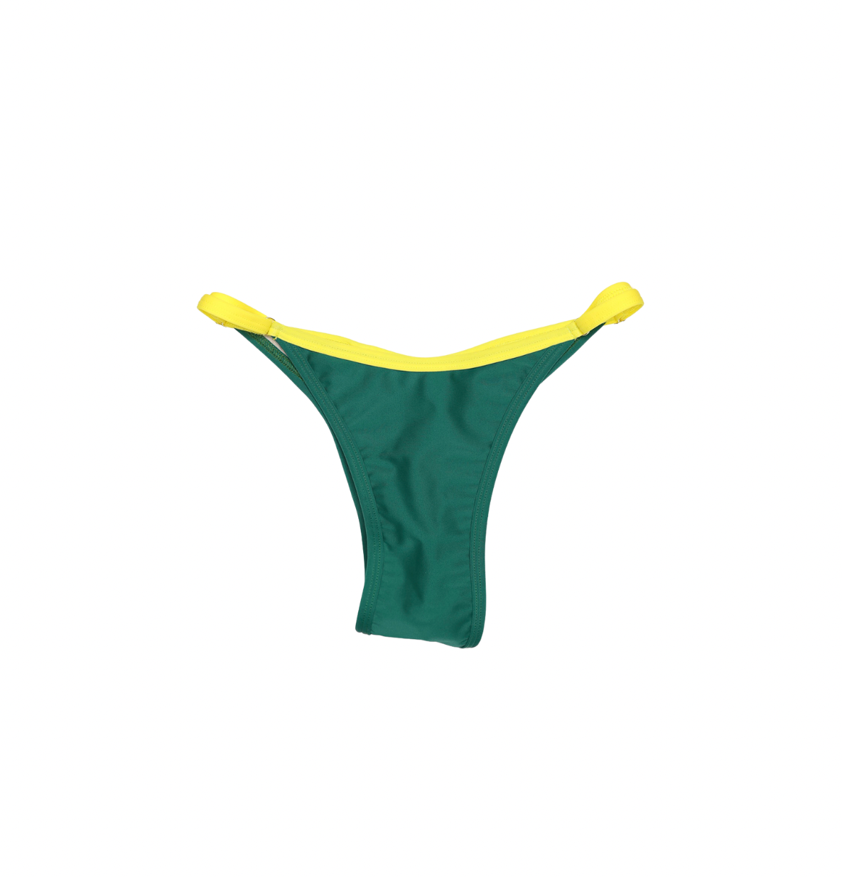 Evergreen Brazilian bikini bottom with aurora adjustable sides, brazilian scrunch cheeky swimwear