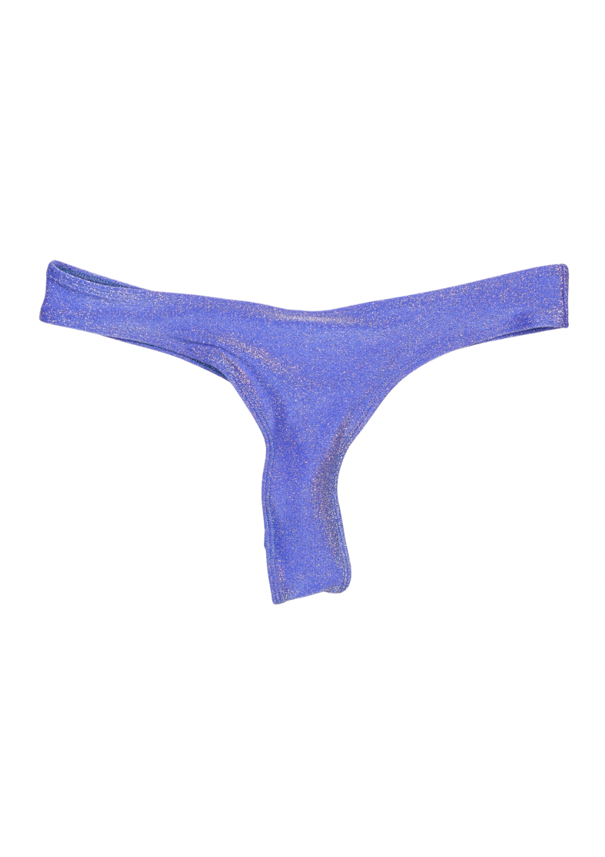 scrunch bikini bottom in sparkle blue sedona fabric