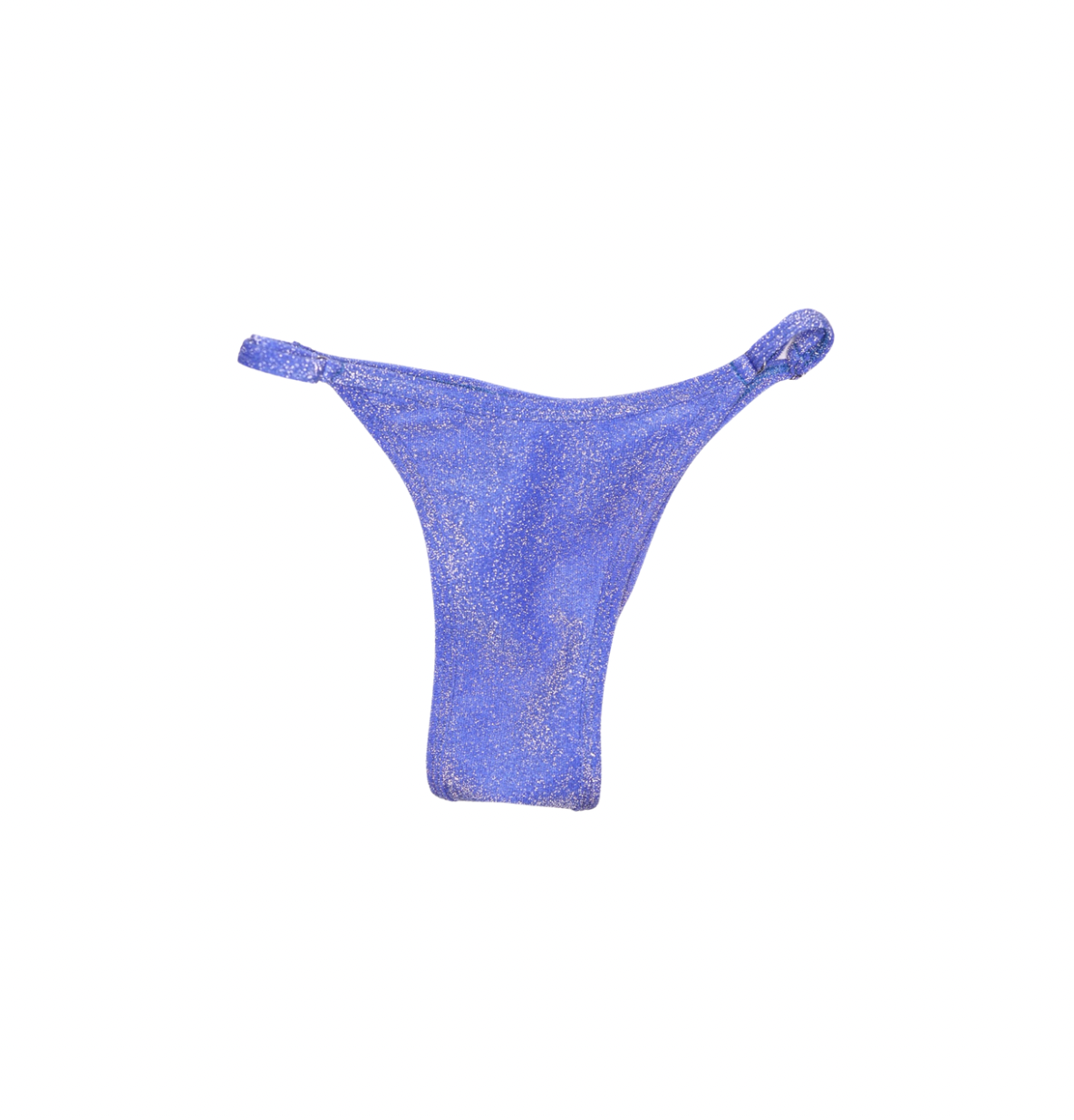 adjustable scrunch bikini bottom in sparkle blue sedona fabric